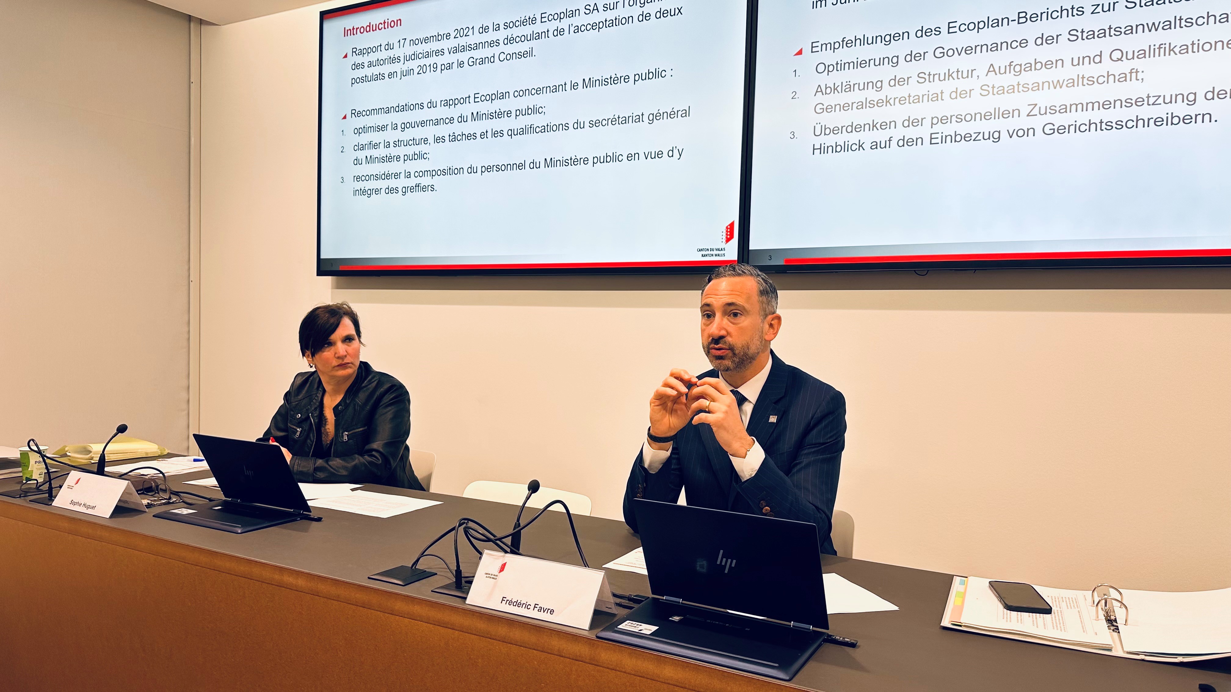 Un projet de loi pour la réorganisation du Ministère public du canton du Valais